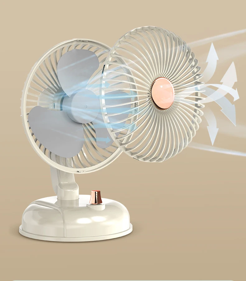 Description Picture 4 of itemF10 Portable Shaking Small Fan Silent Table Desktop Electric Fan Type-C Lithium Battery Charging Fan For Home Student Dormitory