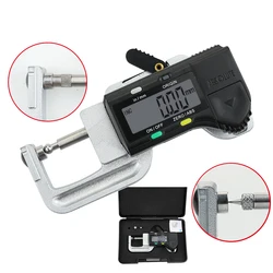 Precision Digital Thickness Gauge Micrometer - Horizontal Type, 0 - 12.7mm Range (Brown)