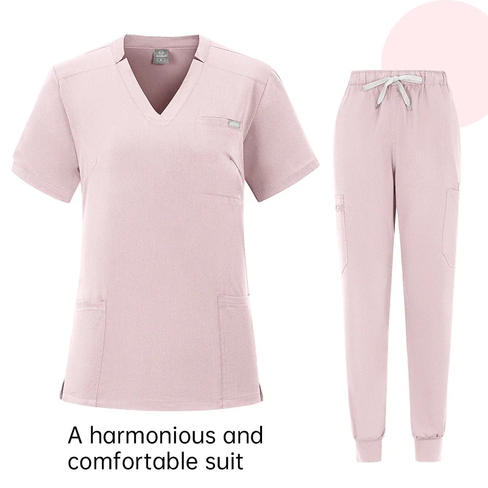Medical Uniform Women Scrubs Sets Nurse Accessories Slim Fit Hospital Dental Clinical Workwear Clothing Surgical Overall Suits