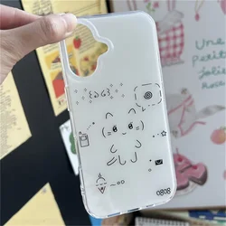 Korean Cute Line Rabbit Cat Phone Case - Adorable Protective Cover - Samsung A03 4G (YSK - 363YJJ020291A1)