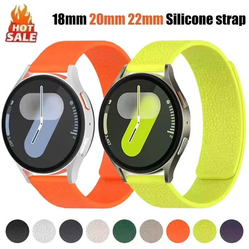 Silicone Magnetic Loop Strap - Versatile Sizes 18mm/20mm/22mm