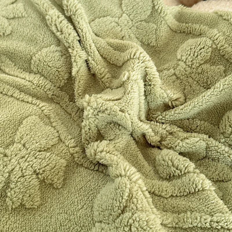 New Soft Cotton Velvet Taffees Only Product Bed Autumn/winter with Wool Thickened Warm Bedspread with Elastic Mattress Cover 5