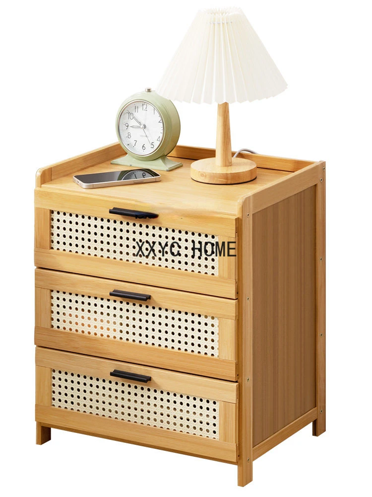 

Bedside Table Simple Modern Storage Rack Small Cabinet Bedside Cabinet Storage Side Table Solid Wood