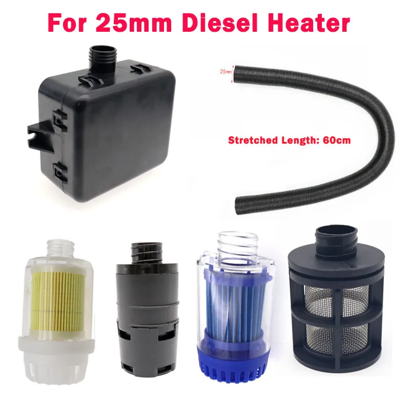Car Auto 25mm Diesel Parking Heater Air Intake Filter Silencer