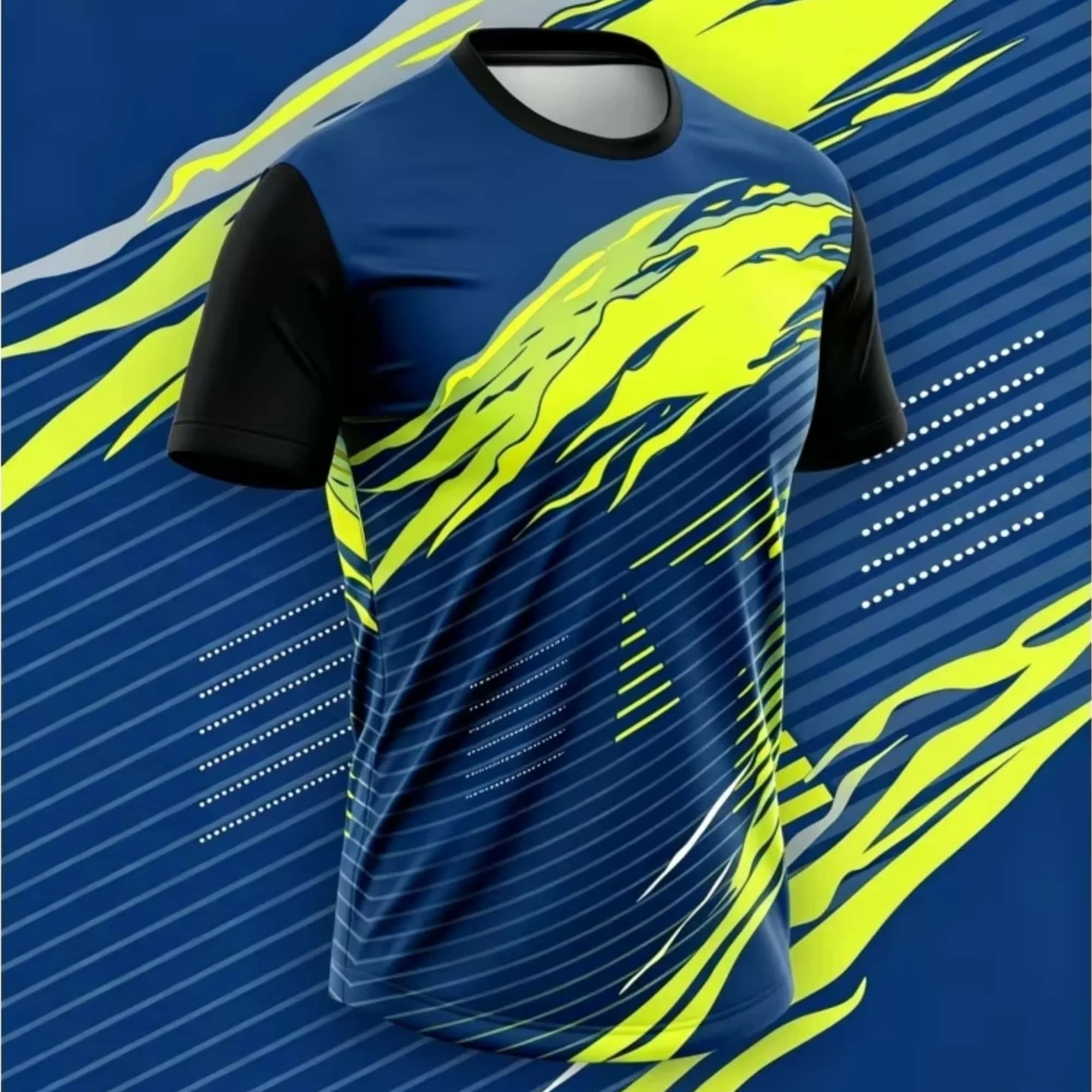 Einfaches Modisches 3D-Druck Fitness T-Shirt Herren Outdoor Lauf-Tee Badminton Sport Herren T-Shirt Lässiges Oberteil