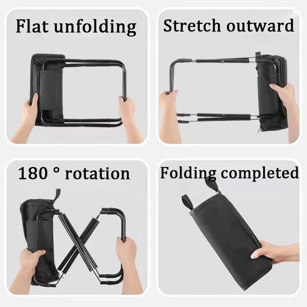 Home low stools, outdoor folding stools, hand in hand with bags, Mazha, tourism, camping, fishing, train queues, small stools 5