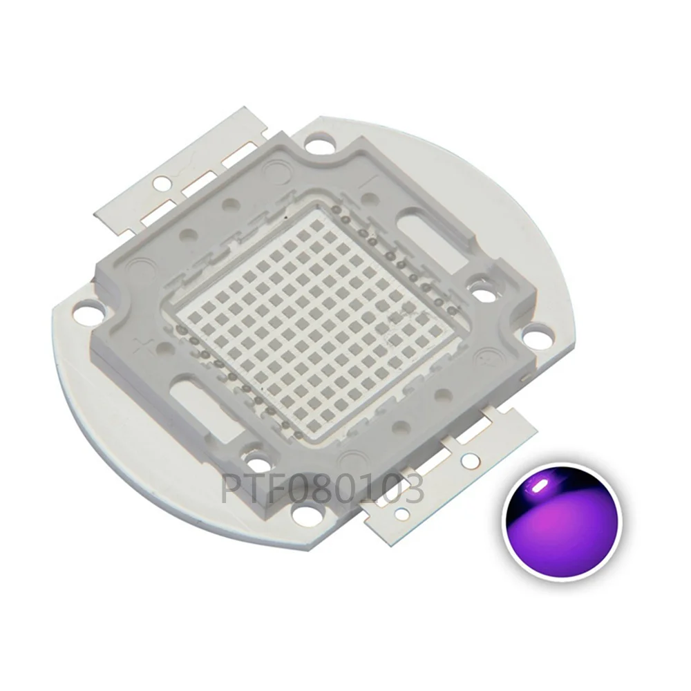 100W Ultra Violet UV High Power Light Chip 365nm-370NM,380nm-385nm,395-405nm,420nm-425nm DIY COB Light Source 5pcs kid65783af kid65783af el p sop20 high voltage source driver chip