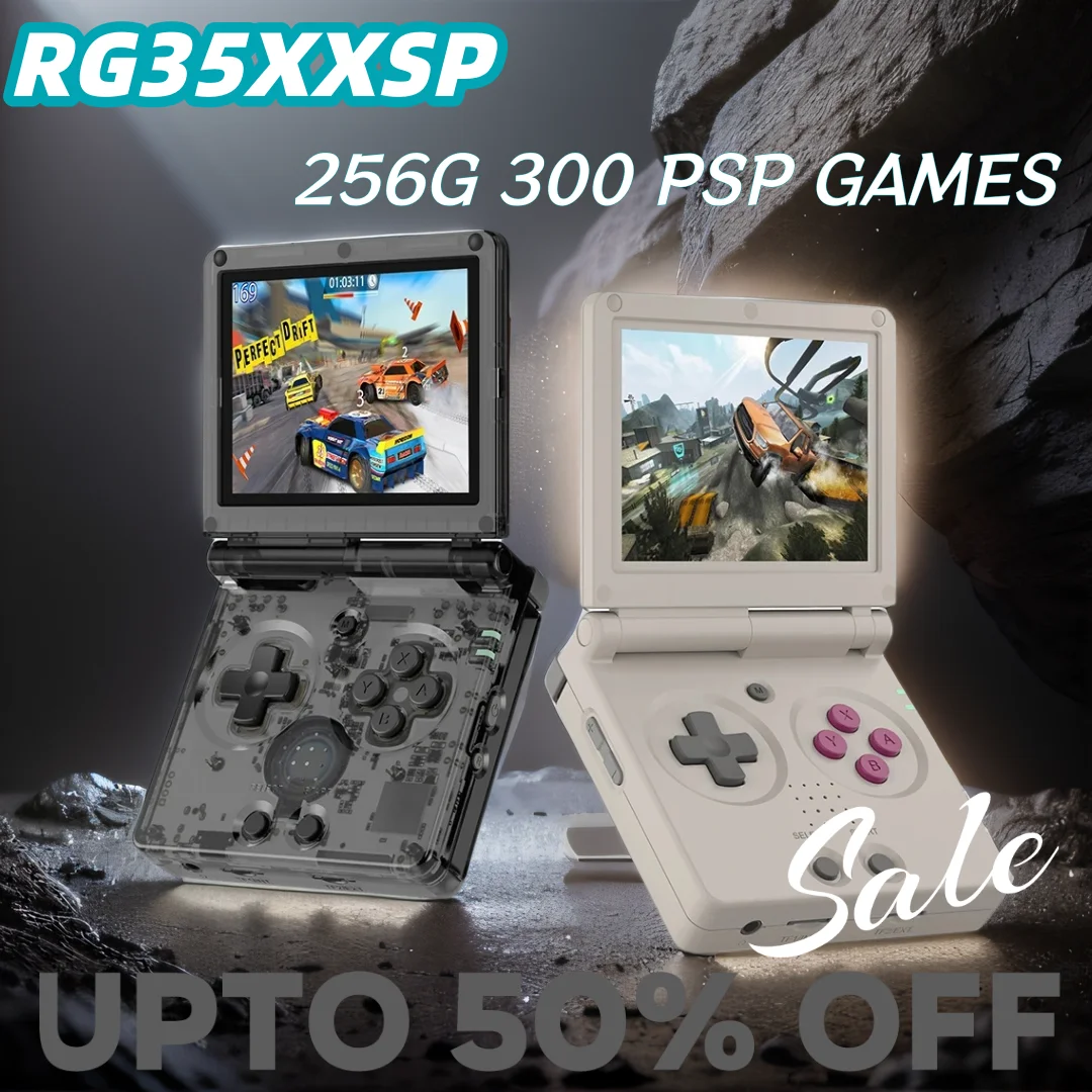 Console di gioco portatile retrò RG35XXSP con schermo da 3,5 pollici
