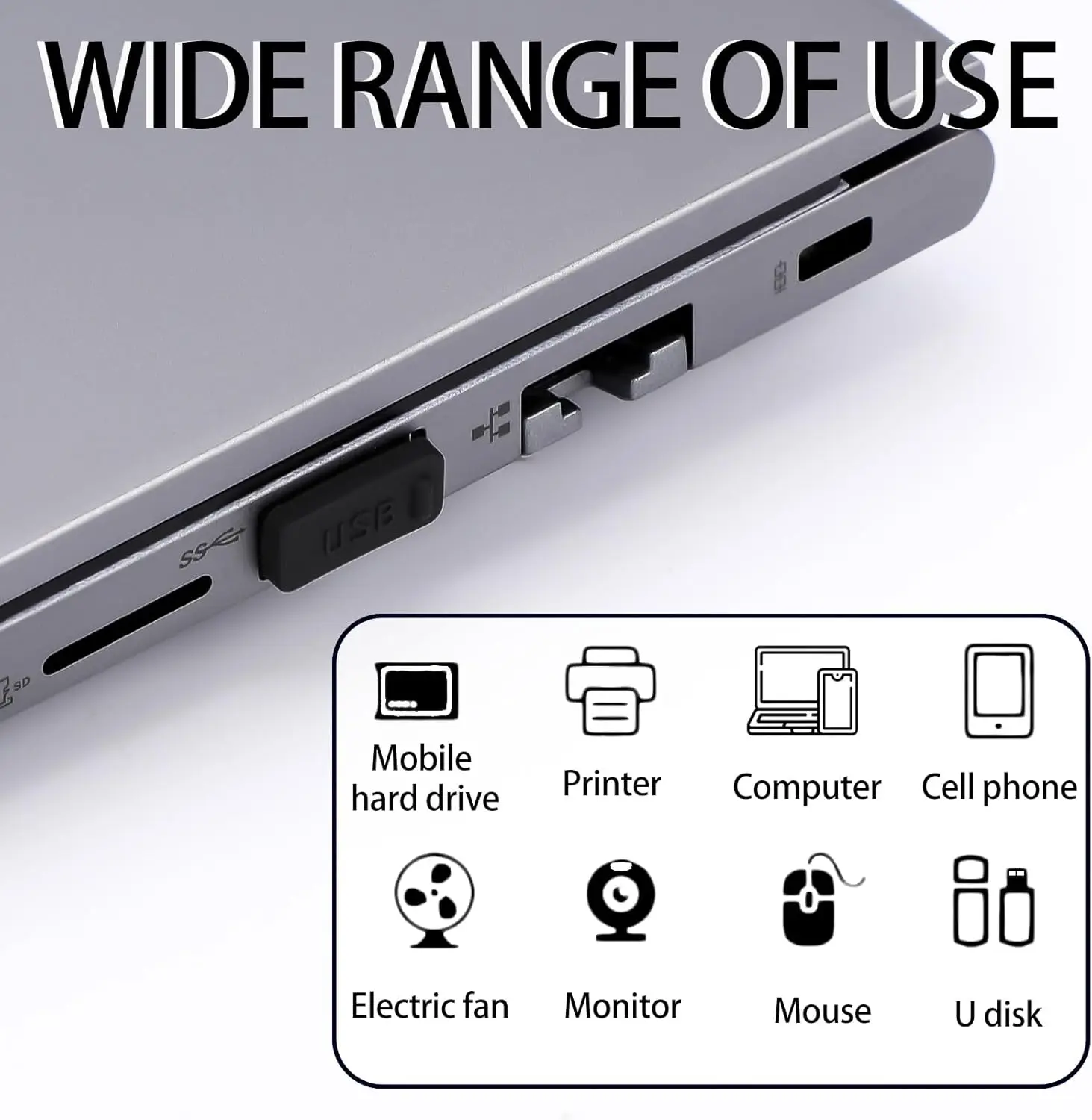 Universal USB/Type-C Dust Plug Charger Port Cover Cap