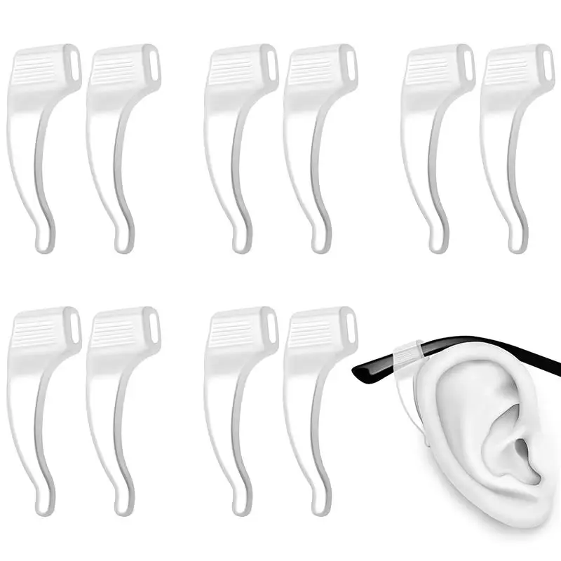 Glasses Anti Slip Sleeve Glasses Retainer Eyeglasses Tip 20 Pairs Silicone Glass Holder Non-Eyewear Ear Grips For Sunglasses Reading Glasses