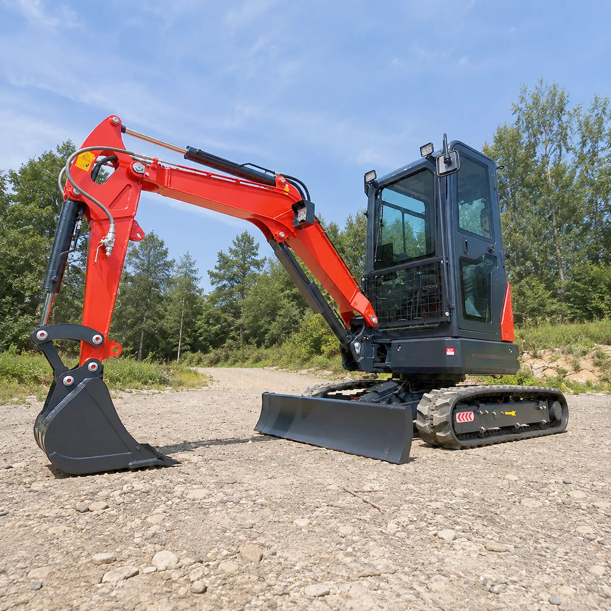 Maßgefertigter 1,8-Tonnen-Minibagger, Kompakter Raupenbagger, Diesel-Hydraulik-Baumaschine für Landwirtschaft, Landschaftsbau und Grabenarbeiten