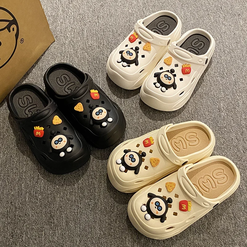 Hole Shoes Women EVA Thick Soles Sandals Increase Non-slip Summer Wear 2024 New Beach Sandals Indoor Outdoor Slippers Light