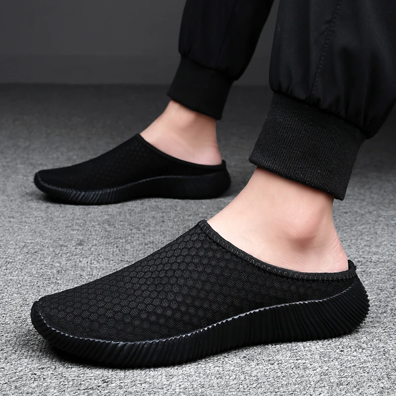 Women Slippers Casual Shoes Fashion Breathable Walking Mesh Flat Slippers Sneakers Gym Vulcanized Shoes Outdoor Female Footwear 1