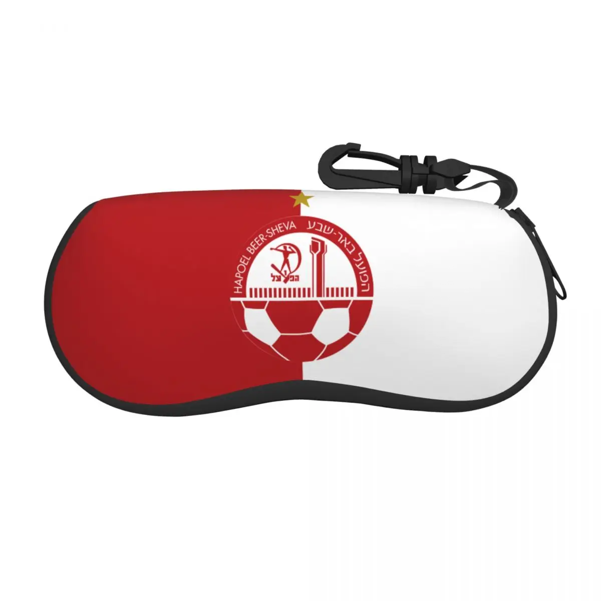 

Hapoel Beer Sheva Sunglasses Soft Case Ultra Light Neoprene Zipper Eyeglass Case with Belt Clip for Men Women