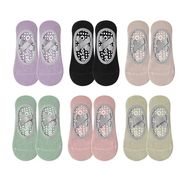 Anti-Slip Yoga Socks for Women - Breathable Backless Grip Socks for Ballet, Pilates, Barre & Dance Non-Skid Sports Socks 6