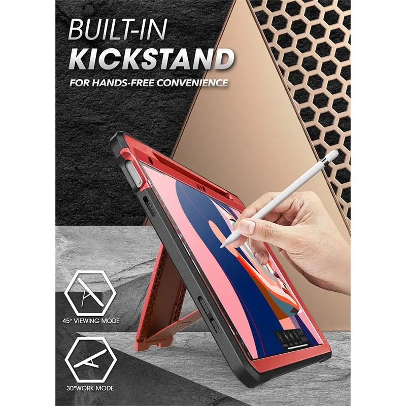 SUPCASE UB PRO용 케이스, 스크린 보호대 및 킥스탠드 보호 케이스 내장, iPad 10 세대, 10.9 인치 (2022 릴리스)