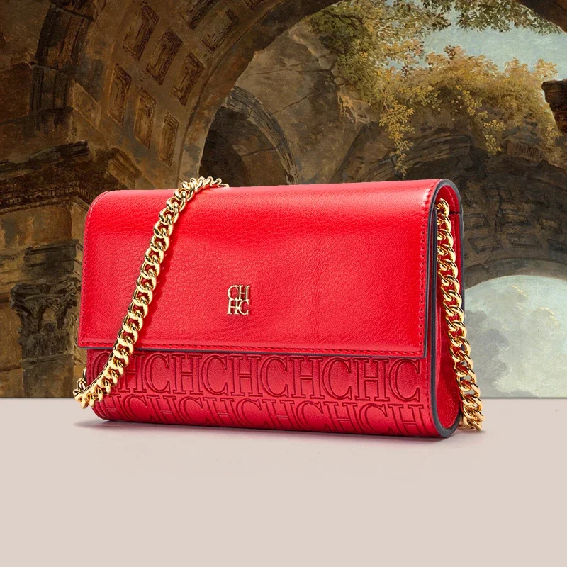 حقيبة كروس بودي ريترو للسيدات، بتصميم سلسلة متعددة...