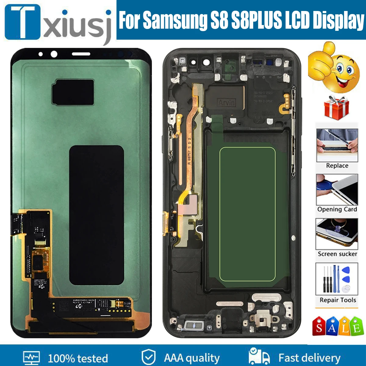 Display Oled Per Samsung Galaxy S8 Plus S8 + G955F Digitalizzatore Touch Screen Lcd Con Cornice Per Schermo Lcd Samsung Galaxy S8 G950F