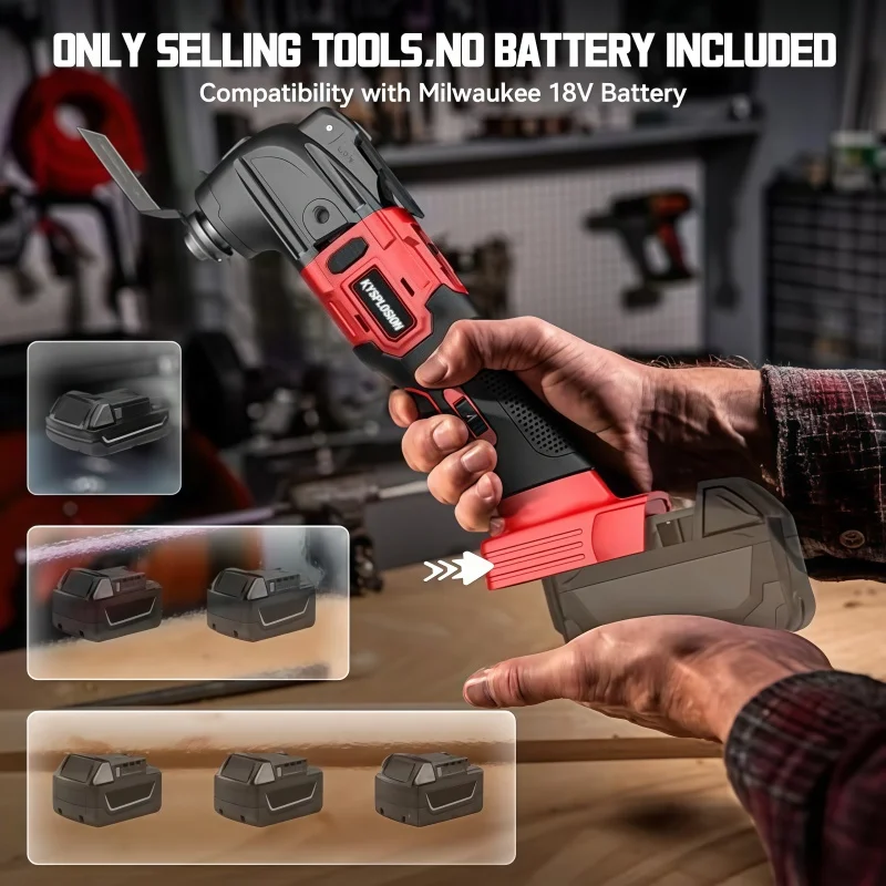 Cordless Oscillating Tool for Milwaukee 18V Battery 6 Variable Speed Oscillating