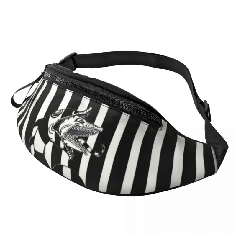 

Beetlejuice Barbara Sandworm Stripes Fanny Pack for Women Men Horror Movie Crossbody Waist Bag Cycling Camping Phone Money Pouch