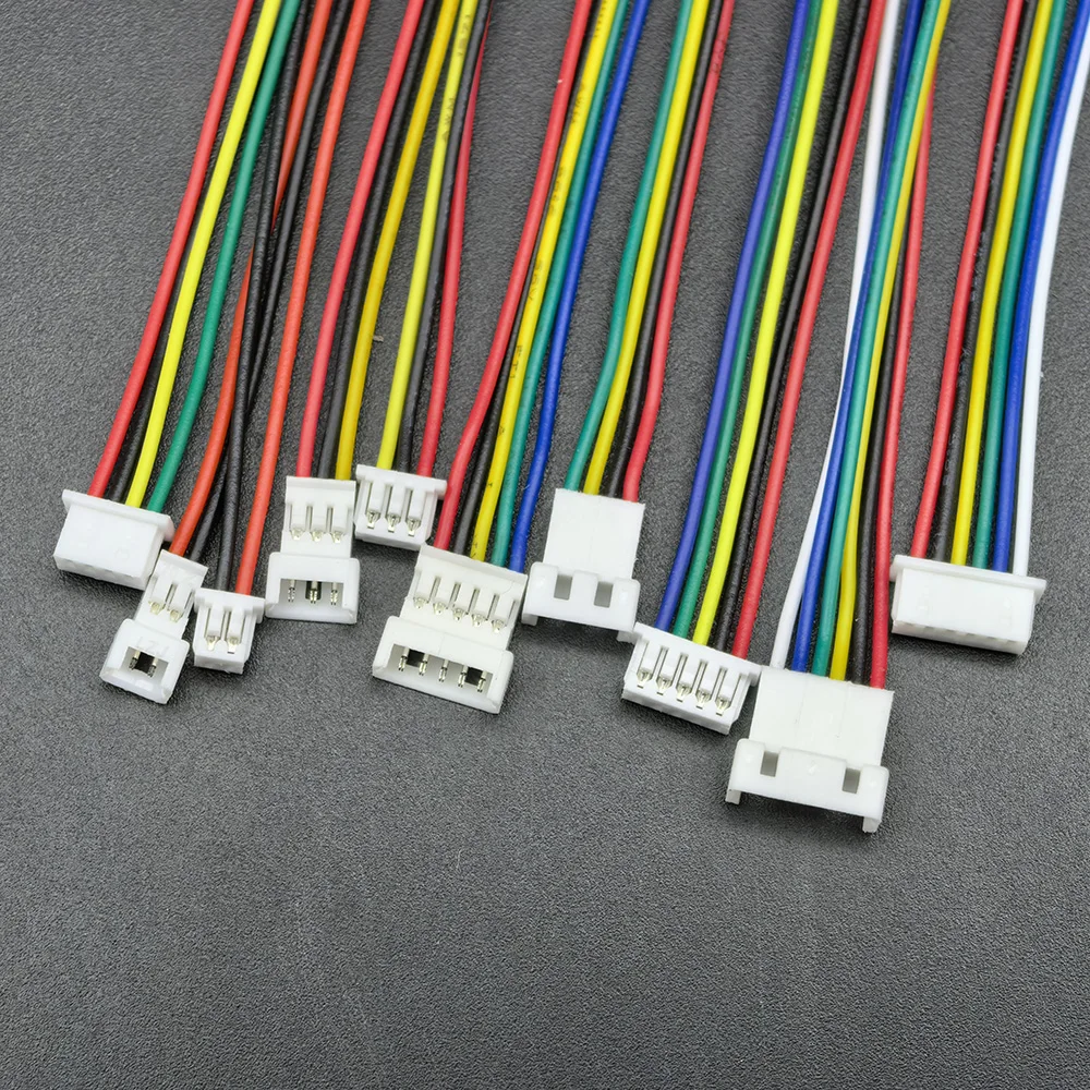 5쌍 미니 JST 1.25mm 커넥터 피치 1.25mm 수컷 플러그 암컷 잭 소켓 MX1.25 2P/3/4/5/6 핀 커넥터 와이어 케이블 포함