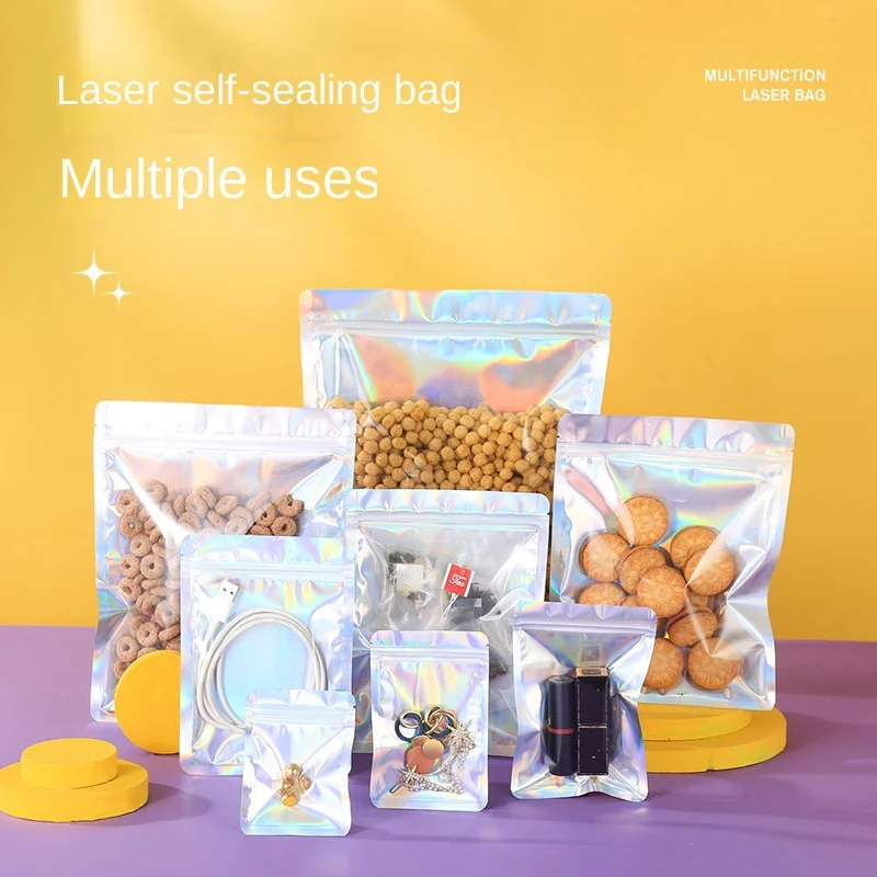 Cute Laser Self Sealing Little Small Plastic Bags For Jewelry