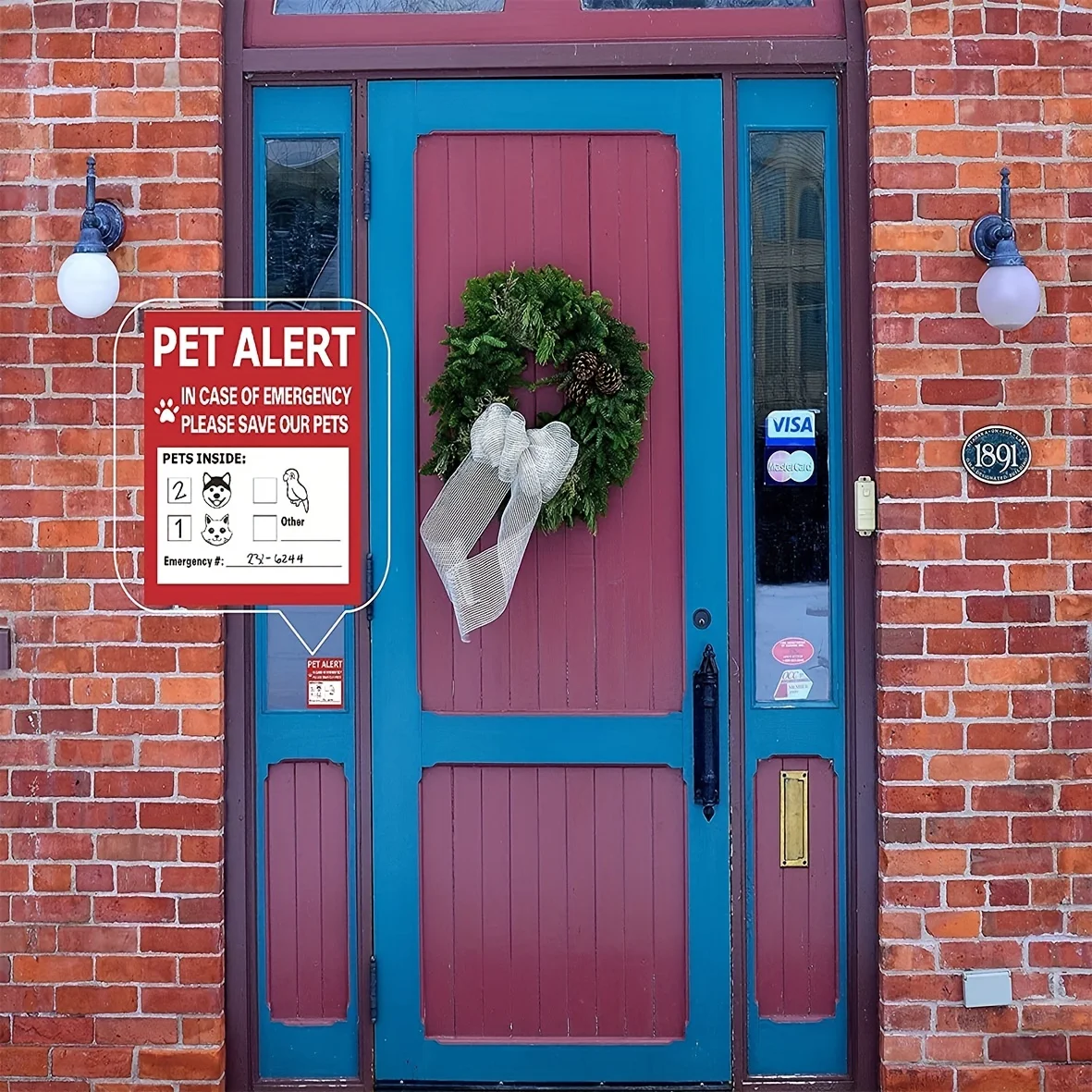 Pet Alert Safety Fire Rescue Sticker 5pcs Save Pets Emergency Pet Inside Decal In Case Of Danger In House Window Door Sign