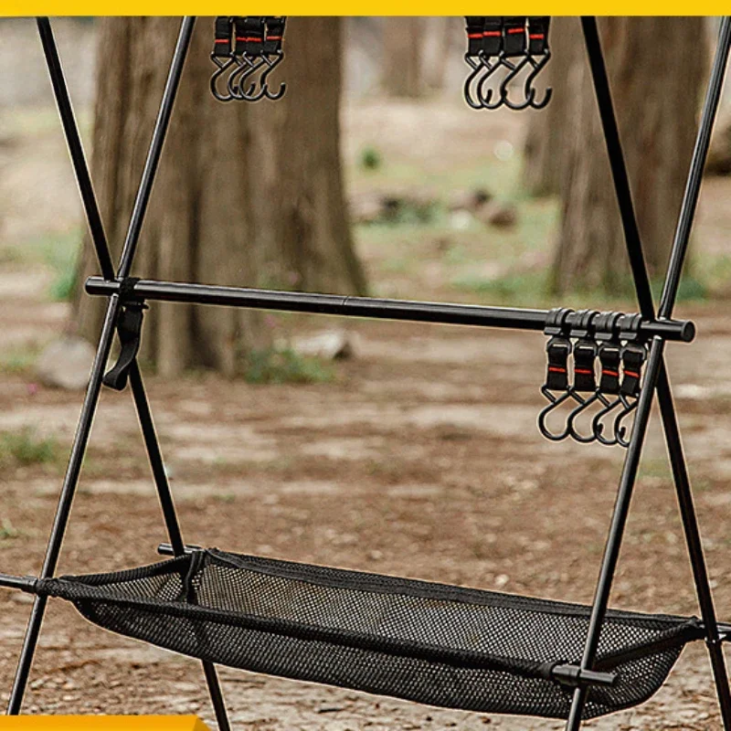 

Camping Outdoor Aluminum Alloy Grid Triangular Stable Structure Large Capacity Portable Folding Picnic Grilling Grid