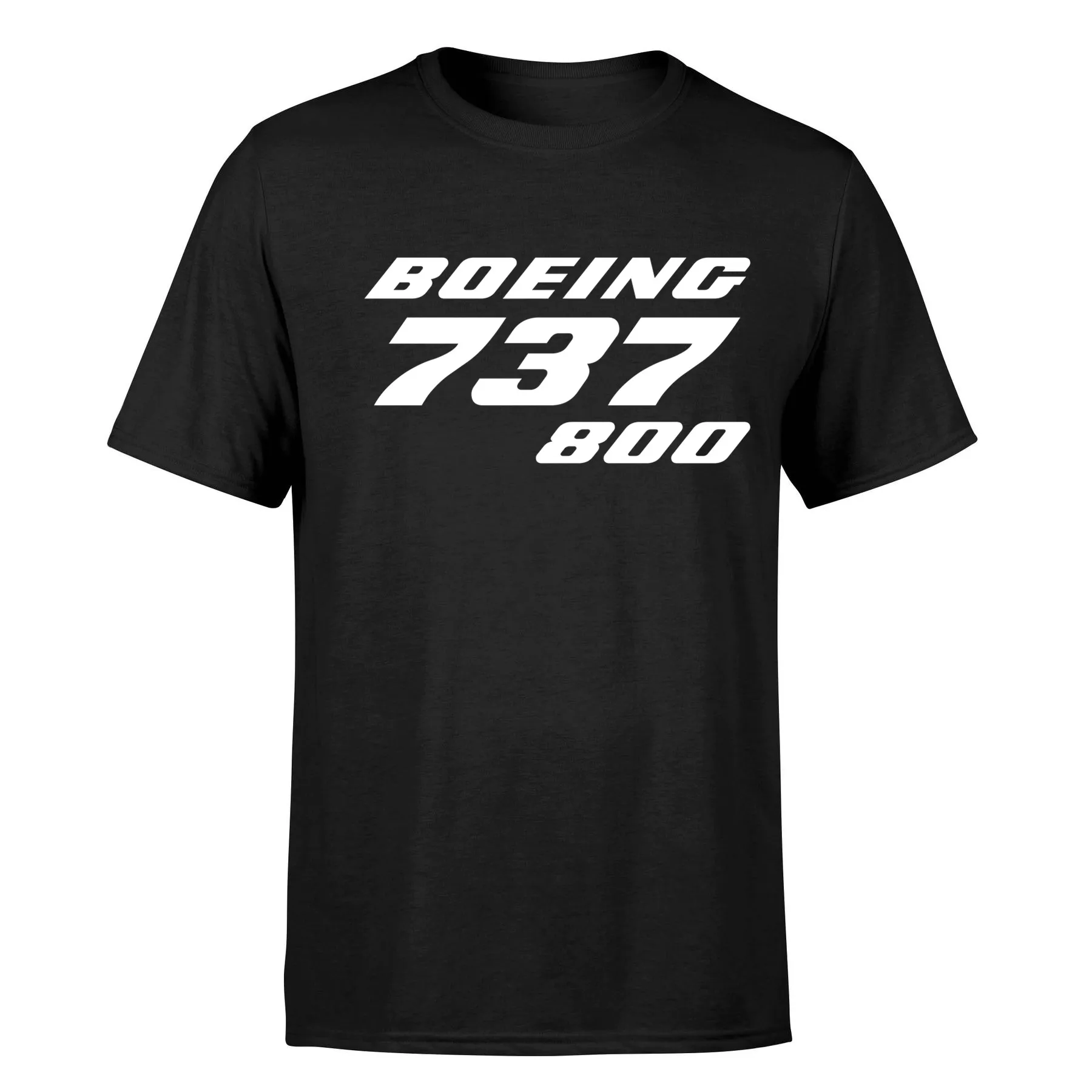 

2024 New Men Clothing Boeing 737-800 Print Cotton Mens T Shirts Summer Men Women T-shirt