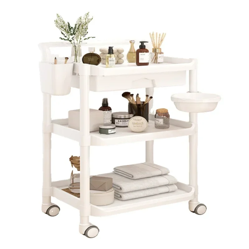 Rolling Beauty Salon Trolley and Tattoo Storage Cart Lash Chariot Multi-Layer Tool Organizer for Salons