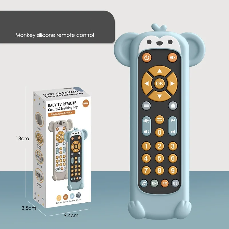 Infant simulation remote control Children's TV remote control puzzle music learning early education baby toy gift For Newborn 3