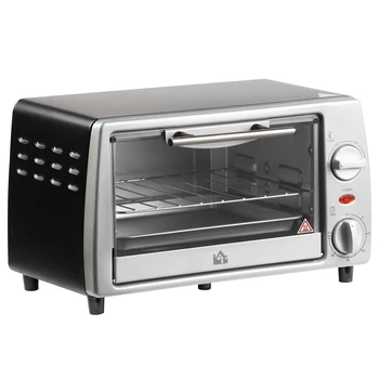 Forno Elettrico Da Tavolo Homcom 10 L 750W Temperatura 230 ℃     36,5X26X22 cm Argento 1
