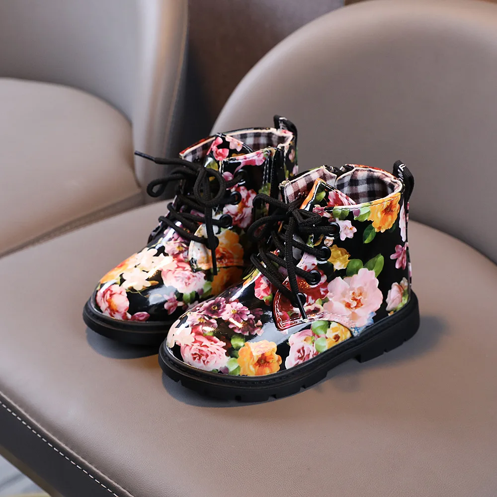 Size21 30 Leuke Meisjes Laarzen Winter Mode Elegante Bloemen Bloem Print  Kinderen Schoenen Baby Laarzen Casual Leren Kinderen Laarzen|baby martin  boots|cute girls bootsfashion girls boots - AliExpress