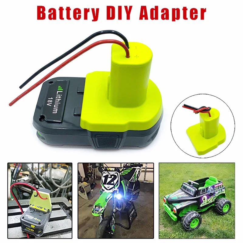 Power Wheel Adapter For Ryobi 18V Battery 12 Gauge Wire Power