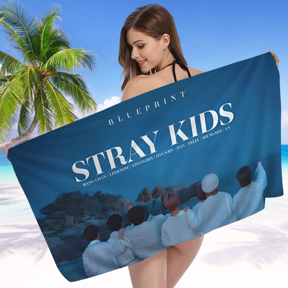 Kpop Boy Giant S-Straykides Microfiber Beach Towel Absorbent Quick dry Soft Yoga Swimming Resort Mountain Climbing Towel 5