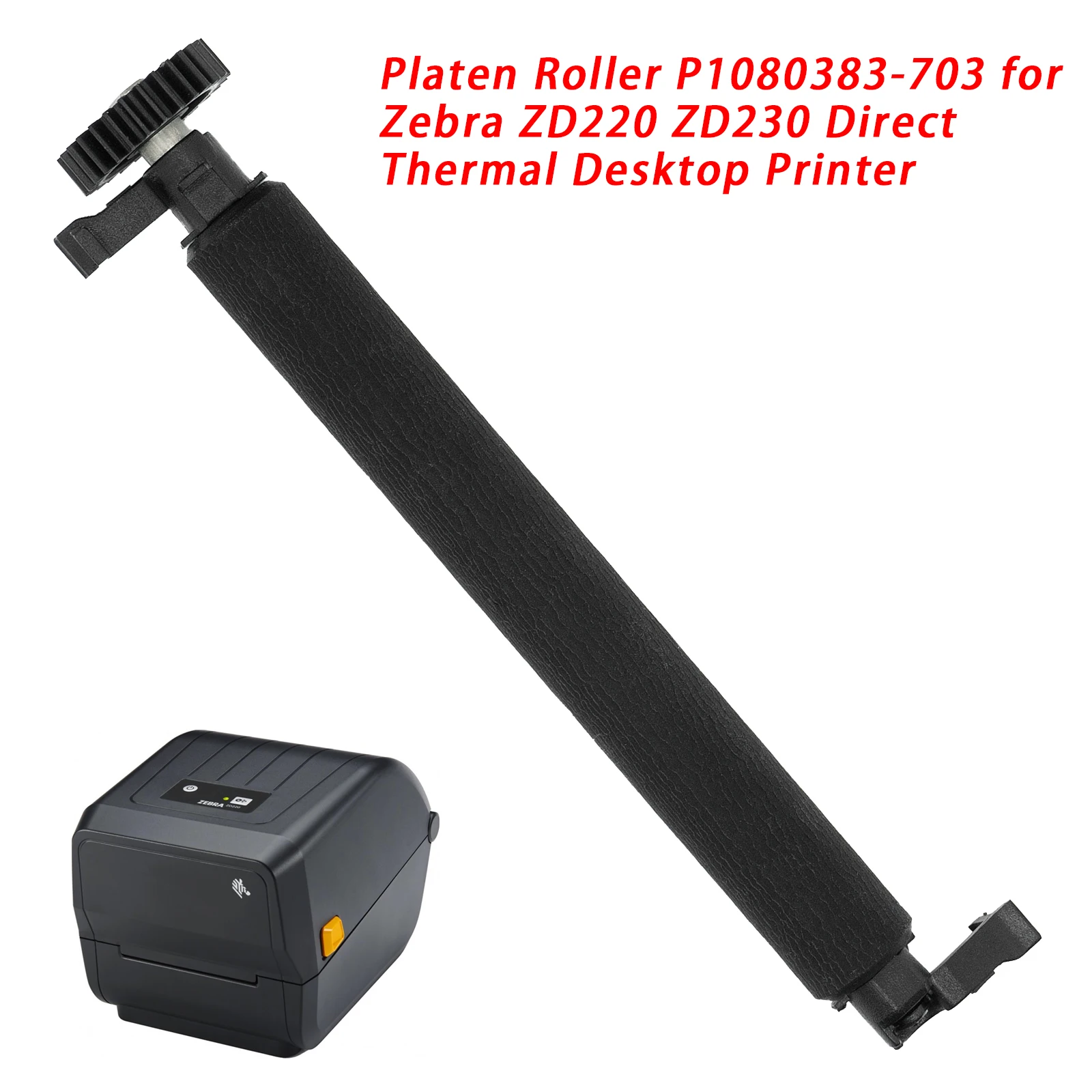 Platen Rolo P1080383703 para Zebra Acessórios Direto Impressora de Mesa Térmica Zd220 Zd230 - Imagem 5