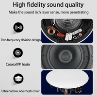 SUMWEE 5.25 Inch 30 Watts Ceiling Speakers Flush Mount Passive Perfect For Office Kitchen Living Room Bathroom 8Ω Speakers 2