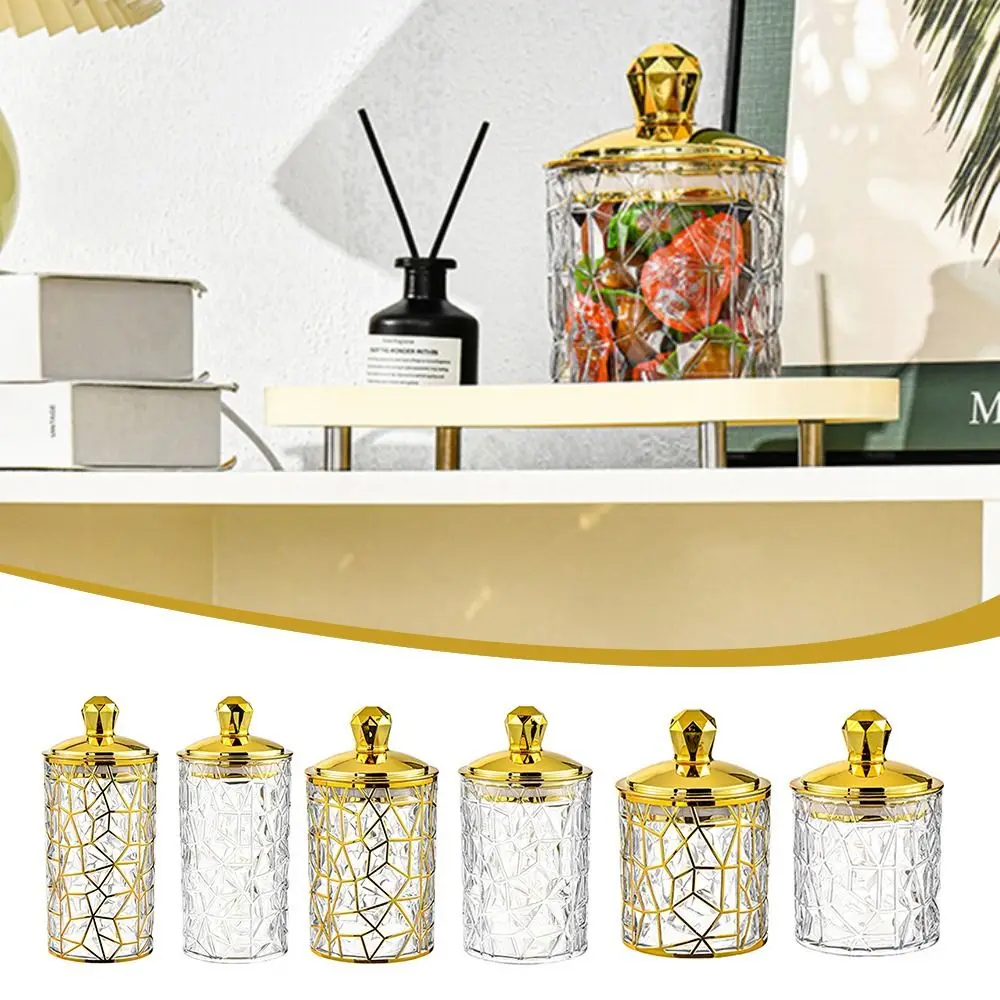 Transparent Food Storage Pots Moisture-Proof Miscellaneous Storage Box Plastic With Lid Kitchen Can Tea Coffee Candy Snack