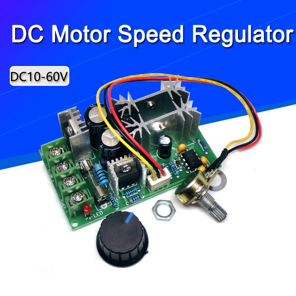 DC Motor Speed Controller Electric Motor Speed Controller Motor Speed Controller DC10-60V DC motor speed regulator 12V 24V 36V 48V High power drive module PWM Motor speed controller 20A current regulator