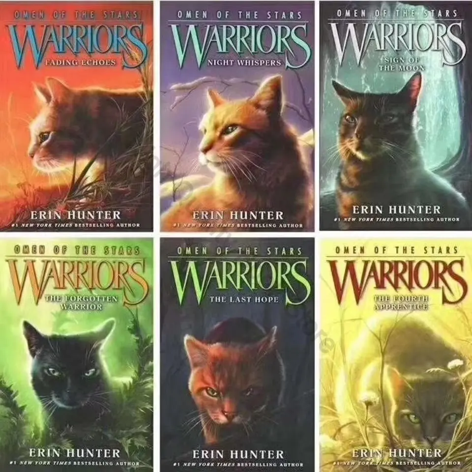 6 Book/Set Cat Warriors Quartet Fantasy Novel Warriors Omen Livro Libros En  Español English Books