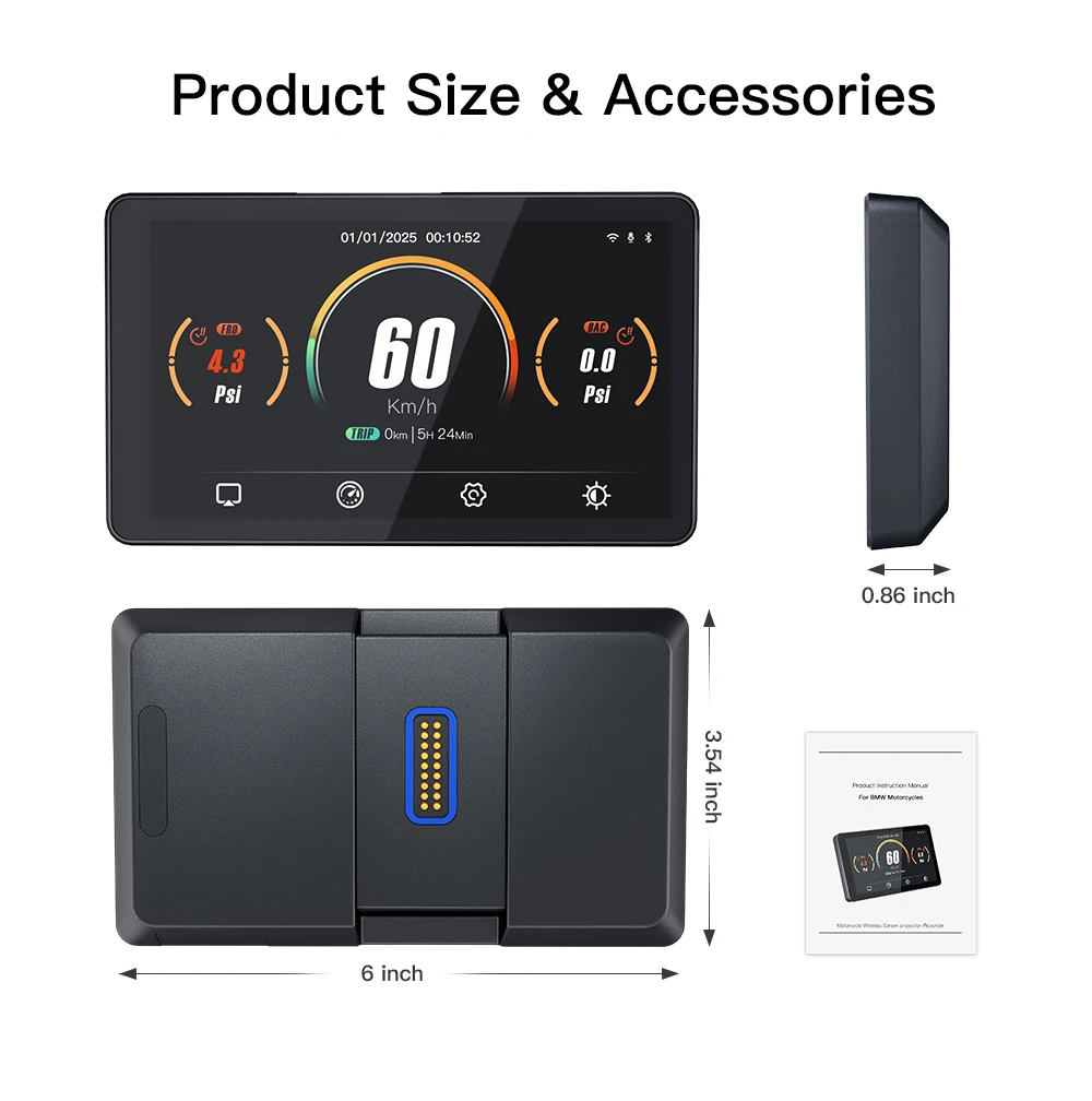 Per BMW moto R1200GS R1250GS R1300GS ADV R1000 XR S1000 carplay wireless Android auto accessori per schermi di navigazione GPS - Image 6