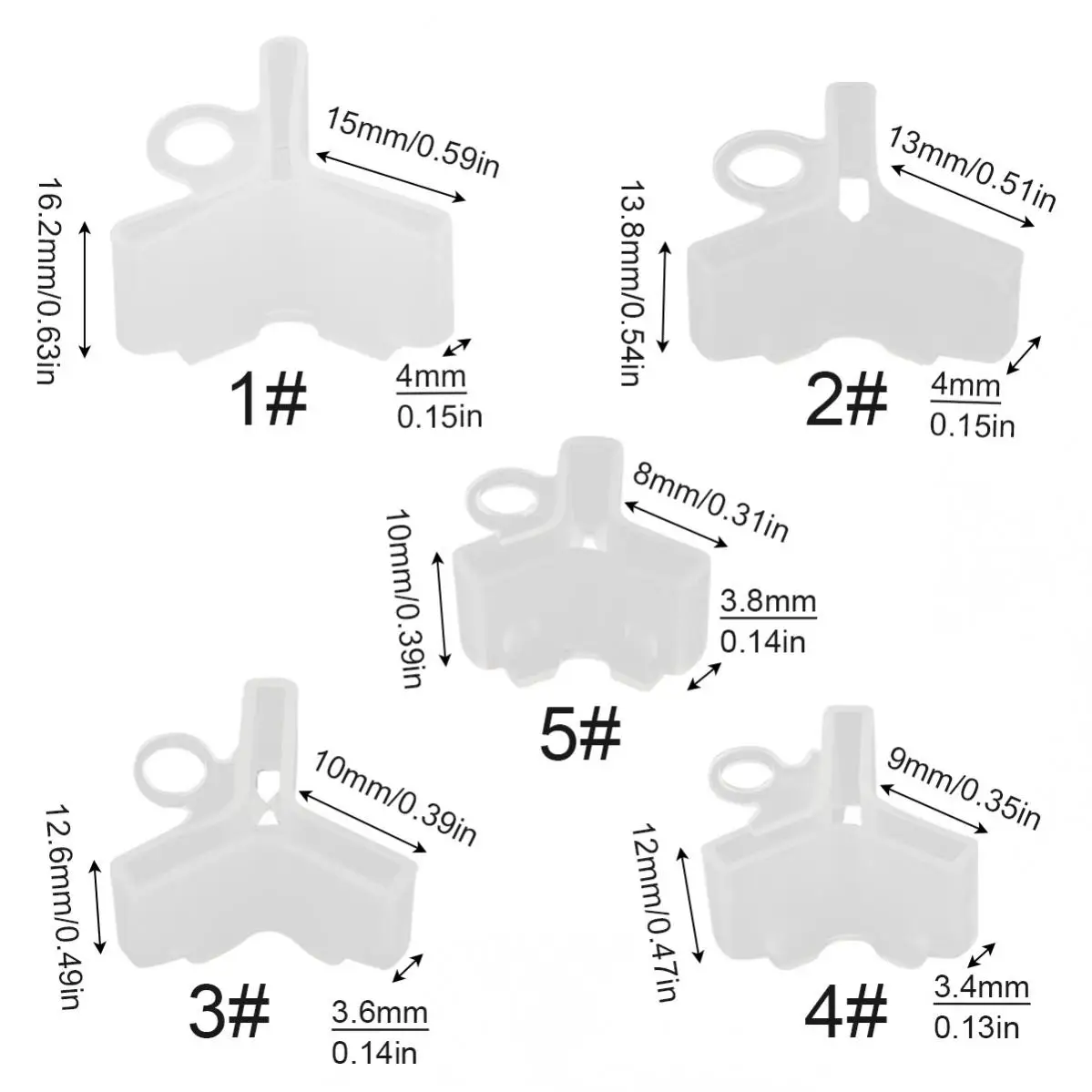 100pcs Mixed Size Hook Safety Cap Protectors - Fishing Treble Hooks Covers and Bonnets