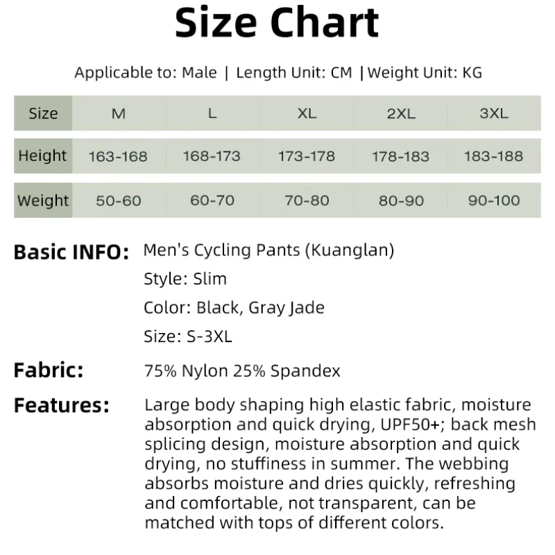 LAMEDA Men's Cycling Bib Pants Moisture-absorbent Breathable Cycling Clothing High Elasticity Upf50+ Sun Protection