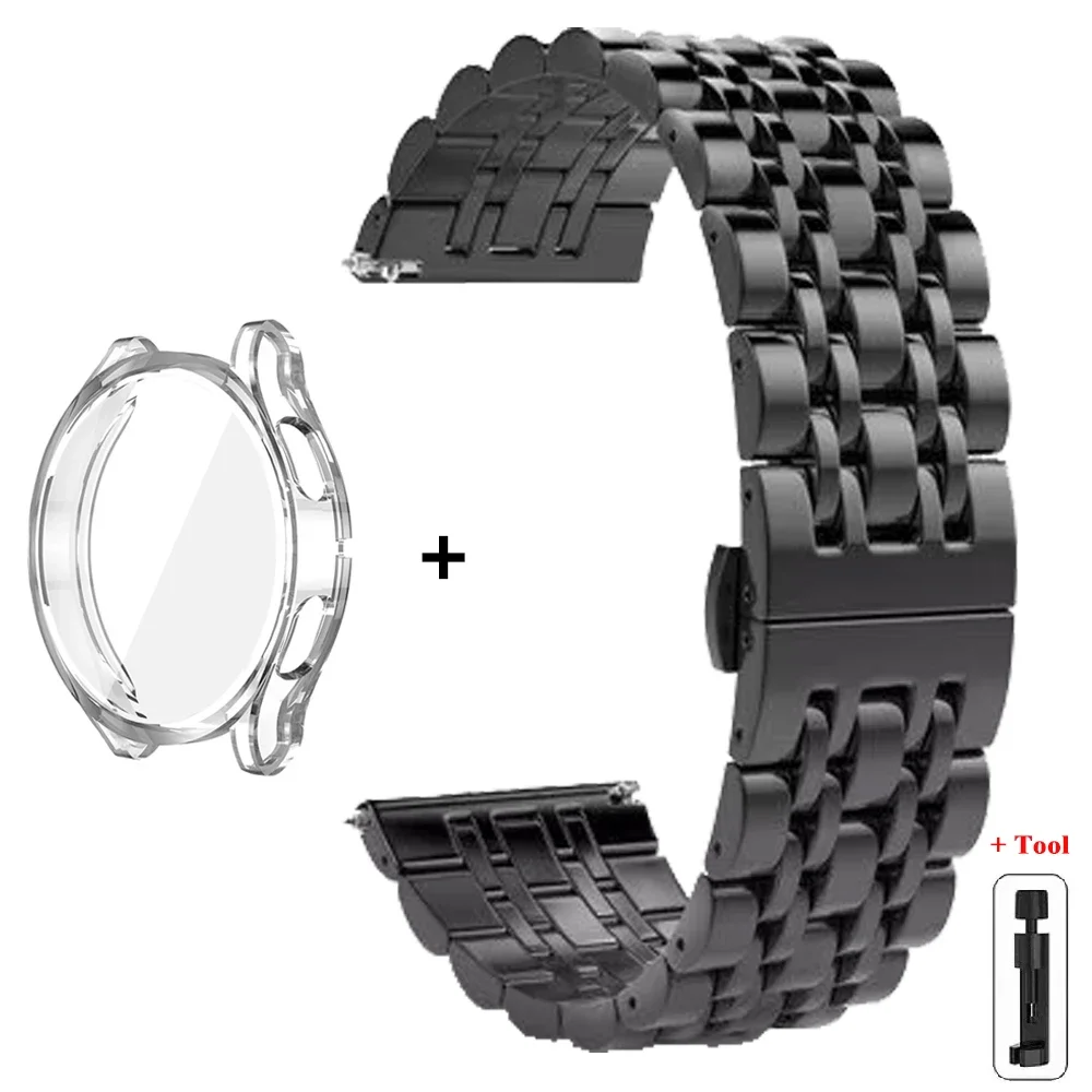 Enhanced Stainless Steel Strap with Soft TPU Protector Case