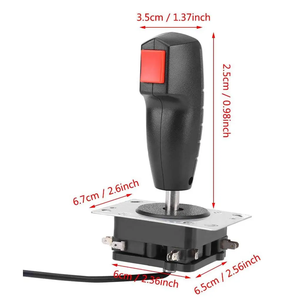 8 Way Flight Joystick Joystick With Vibration Trigger Joystick Red Top Fire Button For Pc Flight Joystick For Video Game Arcad