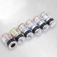 185 4X 10X 40X 100X Biological Microscope Achromatic Objective Lens Microscope Lens Adapters Compact Objective Lens Durable 1