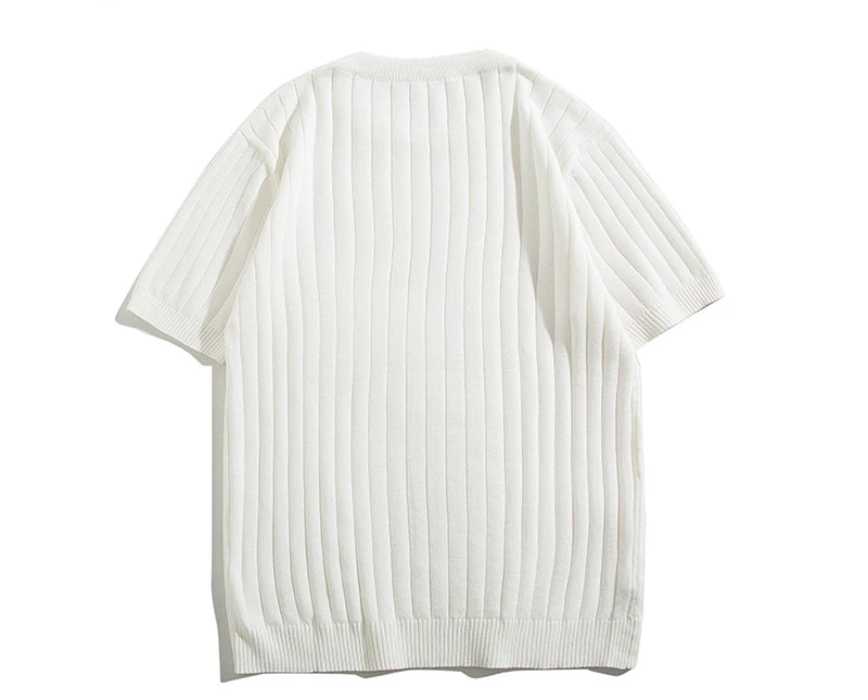 

Men Half Sleeve O-neck Casua T-Shirt Ice Silk Short Sleeve Tee Tops Summer Knitted Casual Man Solid Color Slim Fit Tops A105