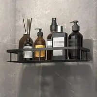 Bathroom Square Basket Suction Wall Shower Room Rectangular Perforation-free Bathroom Corner Shelf 1