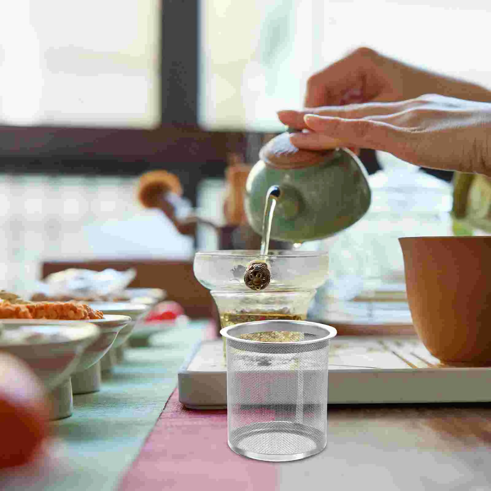 Stainless Steel Tea Filters Metal Teapot Replacement Mesh Strainer Tea Filter Accessories Tea Filter Mesh Infuser Tea