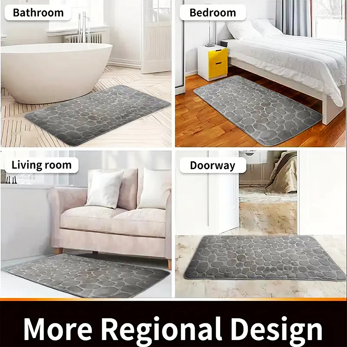 Large Bathroom Floor Mat Water Absorbent Bath Mat Door Anti-slip Bathroom Home Decoration bathroom mat